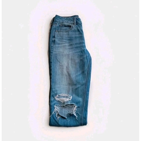 American Eagle Outfitters Denim - American Eagle High Rise Tomgirl Ripped Blown Out Jeans Size 0. 26X25 Grunge Y2K